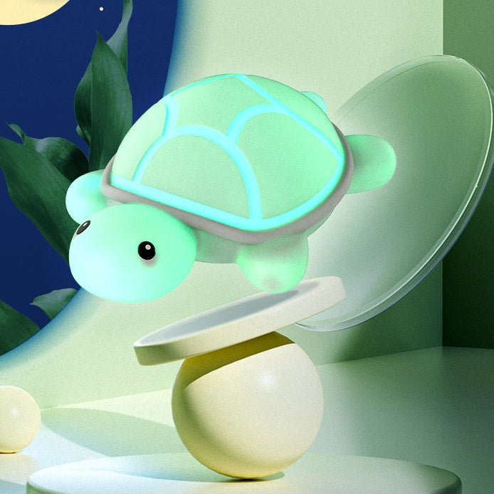 Huggwaii Squishy Silicone Cute Turtle LED Night Light - Perfect Gift for Kids and Girls