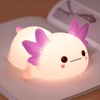 MeWaii® 2025 Exclusive Edition Squeezable Silicone Axolotl Nightlight - Ideal Present 🎁