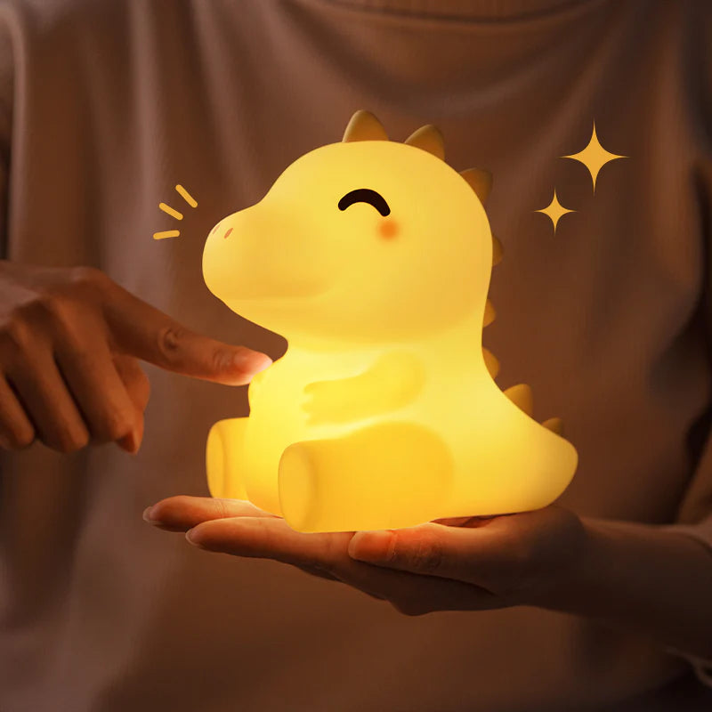 MeWaii® Soft Silicone Dinosaur LED Night Light - Ideal Gift for Children