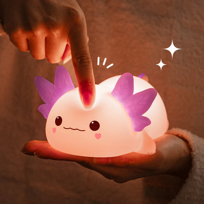 MeWaii® 2025 Exclusive Edition Squeezable Silicone Axolotl Nightlight - Ideal Present 🎁