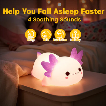 MeWaii® 2025 Exclusive Edition Squeezable Silicone Axolotl Nightlight - Ideal Present 🎁