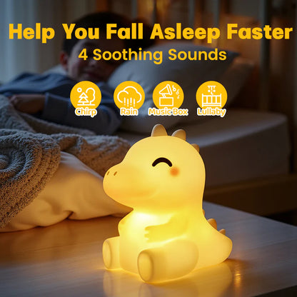 MeWaii® Soft Silicone Dinosaur LED Night Light - Ideal Gift for Children