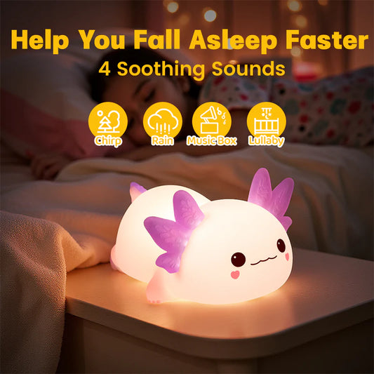 MeWaii® 2025 Exclusive Edition Squeezable Silicone Axolotl Nightlight - Ideal Present 🎁