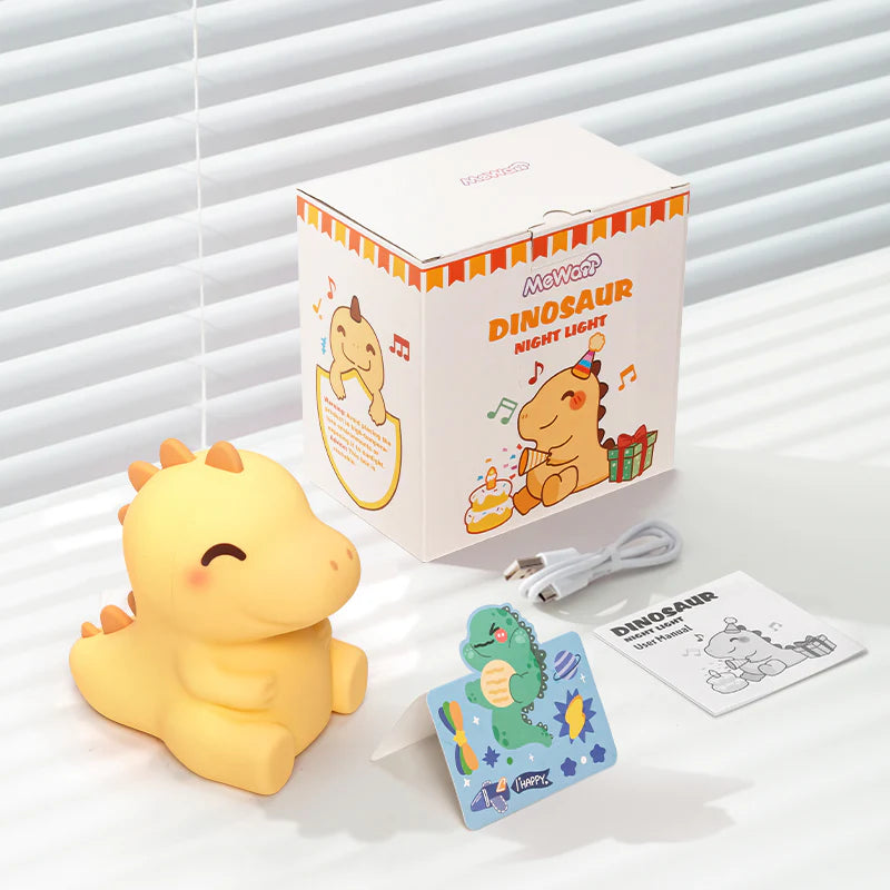 MeWaii® Soft Silicone Dinosaur LED Night Light - Ideal Gift for Children