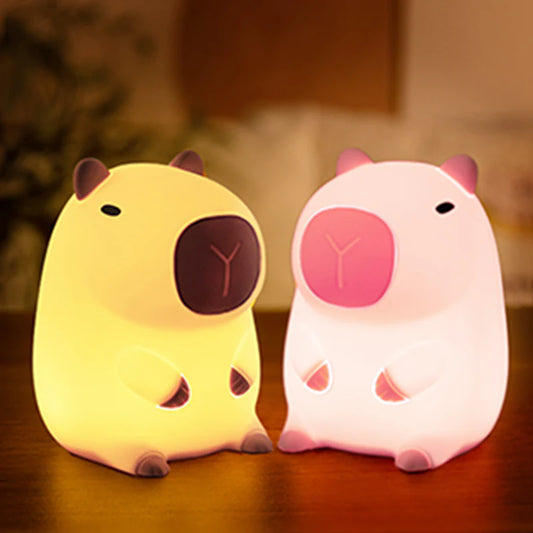 MeWaii® Exclusive💓 Rosy Capybara Soft Night Lamp - Ideal Present for Children and Girls