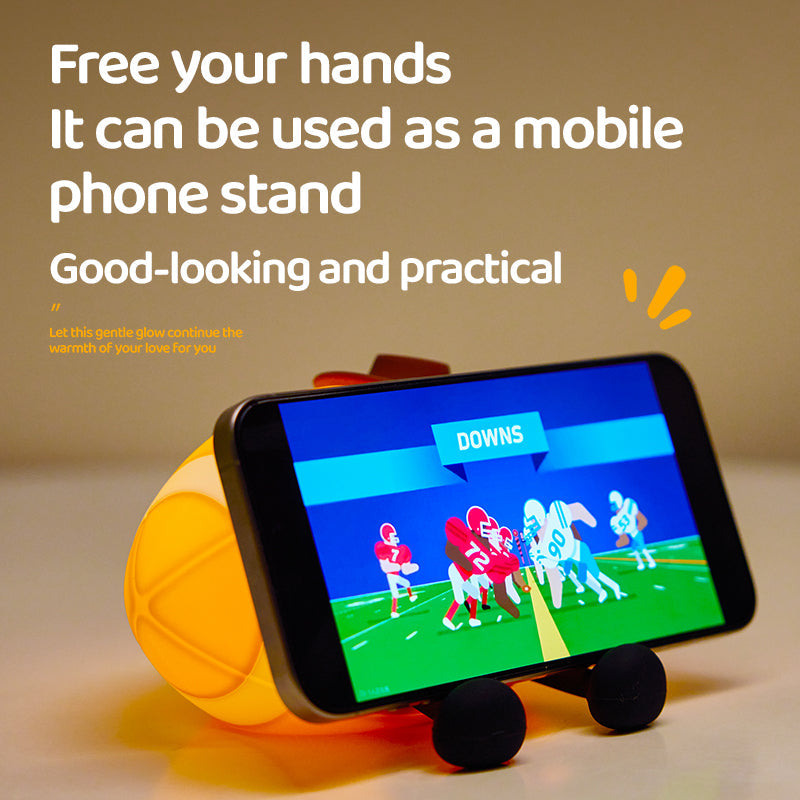 Huggwaii Football Silicone Squishy Night Light Cute Sports Lamp for Bedroom Perfect Gift