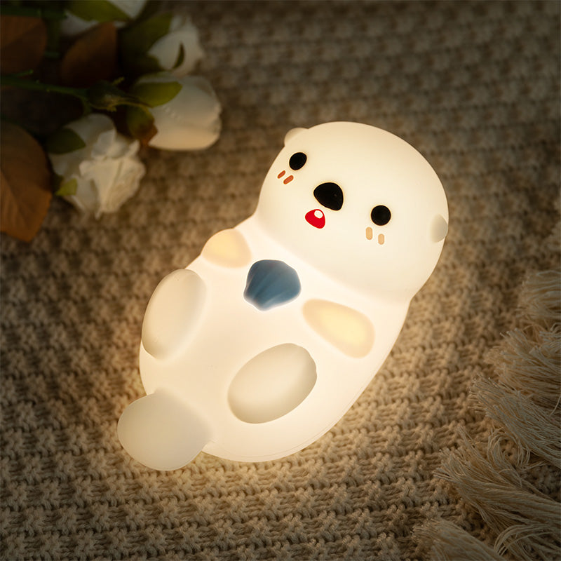 MeWaii® Limited Edition Squeezable Otter Night Light - Tap Control Lamp, Perfect Gift for Kids
