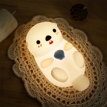 MeWaii® Limited Edition Squeezable Otter Night Light - Tap Control Lamp, Perfect Gift for Kids