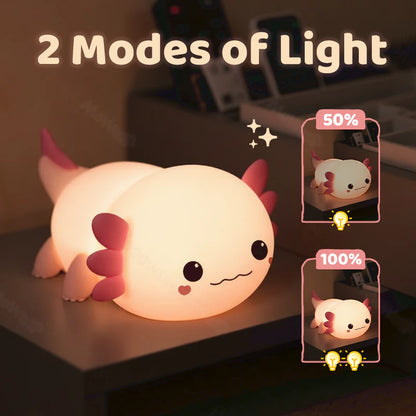 MeWaii® Adorable Soft Axolotl LED Lamp - Ideal Present 🎁