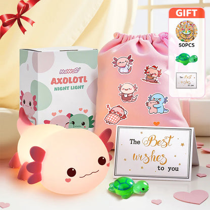 MeWaii® 2025 Exclusive Edition Squeezable Silicone Axolotl Nightlight - Ideal Present 🎁