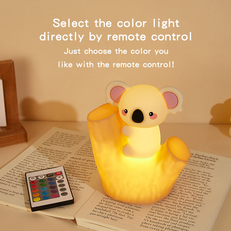 Huggwaii Mini Koala on Tree Branch Silicone Squishy Night Light Cute Perfect Gift