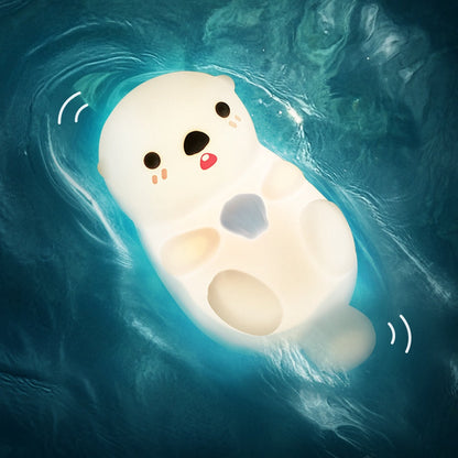 MeWaii® Limited Edition Squeezable Otter Night Light - Tap Control Lamp, Perfect Gift for Kids