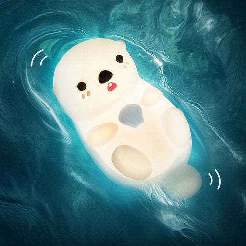 MeWaii® Limited Edition Squeezable Otter Night Light - Tap Control Lamp, Perfect Gift for Kids