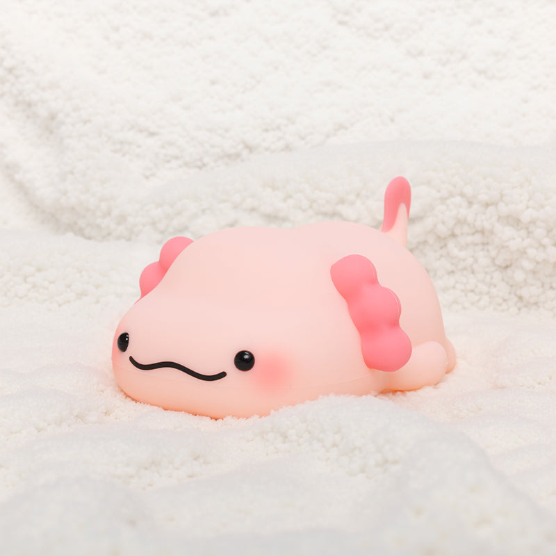 Huggwaii Squishy Silicone Lazy Axolotl LED Night Light - Perfect Gift for Kids and Girls