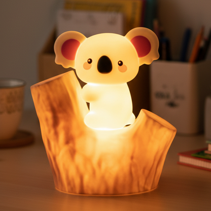 Huggwaii Mini Koala on Tree Branch Silicone Squishy Night Light Cute Perfect Gift