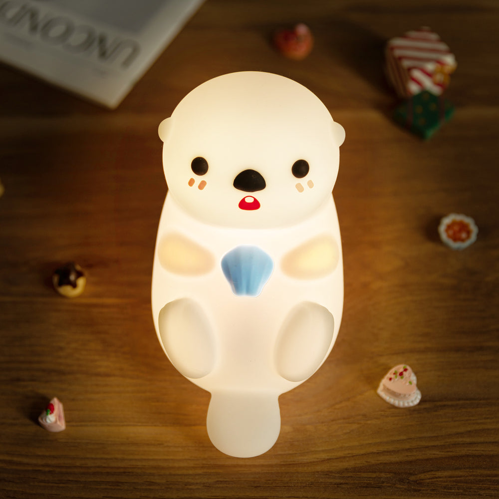 MeWaii® Limited Edition Squeezable Otter Night Light - Tap Control Lamp, Perfect Gift for Kids