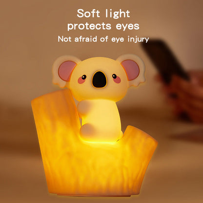 Huggwaii Mini Koala on Tree Branch Silicone Squishy Night Light Cute Perfect Gift