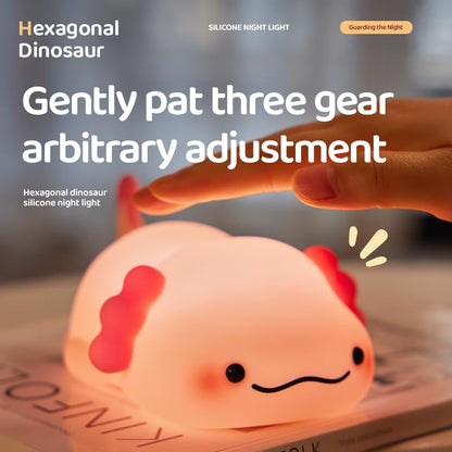 Huggwaii Squishy Silicone Lazy Axolotl LED Night Light - Perfect Gift for Kids and Girls