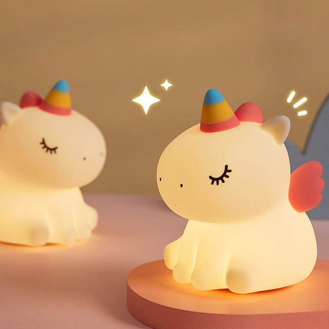Huggwaii Unicorn Night Light LED Squishy Tap Lamp Best Gift for Baby and Girl