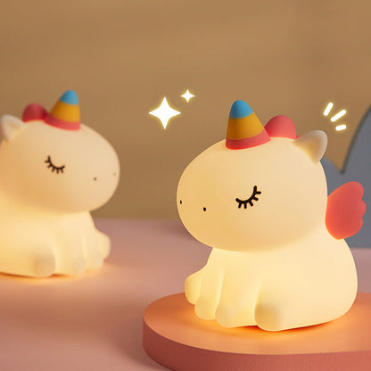 Huggwaii Unicorn Night Light LED Squishy Tap Lamp Best Gift for Baby and Girl