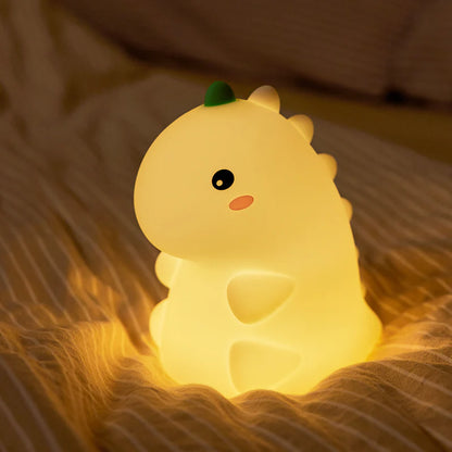 MeWaii® Soft Silicone Dinosaur LED Night Light - Ideal Gift for Children