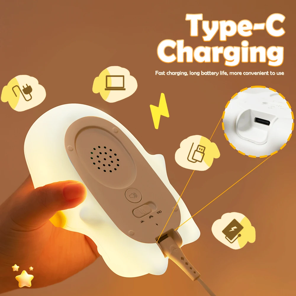 Puppy Silicone Squishy Night Light Gift Cute Droopy Ears and Cozy for Decor Perfect Gift