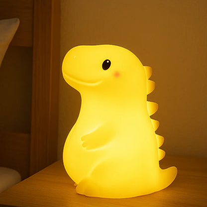 MeWaii® Soft Silicone Dinosaur LED Night Light - Ideal Gift for Children
