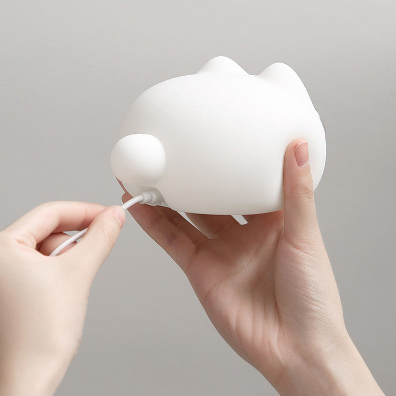 Huggwaii Orange Cat LED Squishy Tap Tap Night Light Lamp