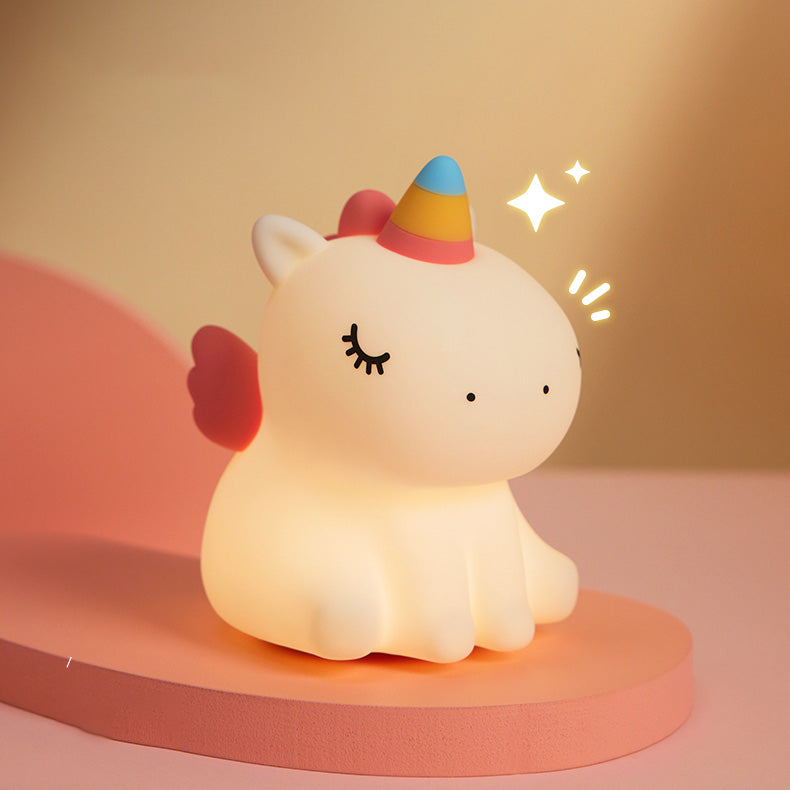 Huggwaii Unicorn Night Light LED Squishy Tap Lamp Best Gift for Baby and Girl