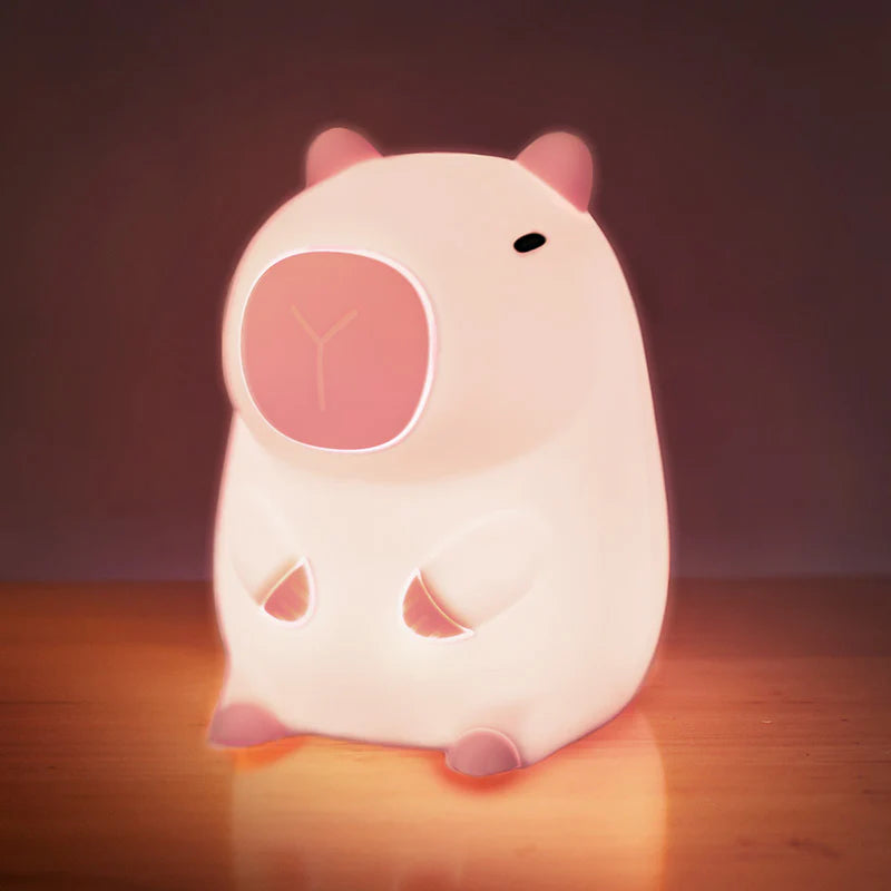 MeWaii® Exclusive💓 Rosy Capybara Soft Night Lamp - Ideal Present for Children and Girls