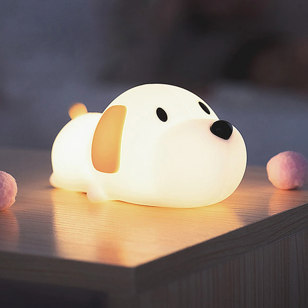 Puppy Silicone Squishy Night Light Gift Cute Droopy Ears and Cozy for Decor Perfect Gift