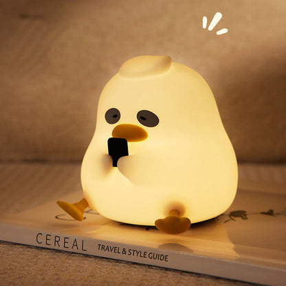 Huggwaii Cute Duck LED Squishy Night Light For Gift USB Rechargeable Duck Lamp
